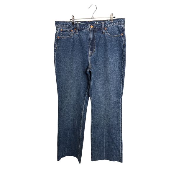 J.Crew Full-Length Demi-Boot Jean Womens 32 Blue Kamari Wash High Rise NWT - Picture 1 of 7